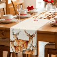 thumbnail image 5 of Orange Deer Table Runner 60 Inches, Wildlife Elk Animals Rustic Farmhouse Bed Runner Dresser Scarves Tabletop for Indoor Outdoor Parties/Ceremony/Banquet, 13" x 60", 5 of 8