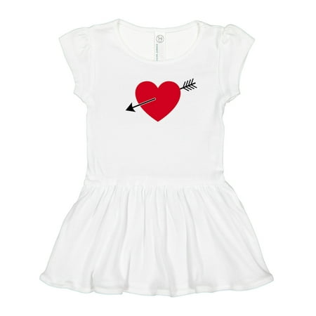 

Inktastic Valentines Day Heart Arrow Gift Toddler Girl Dress
