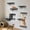 Black, variant on Cat Wall Shelves for Large Cats, Stable & Safe Kitty Walls Furniture Set for 40LBS Cats with Wooden Cat Climber,House, Bridge, Tree, Steps, and Scratcher for 16 Inch Drywall