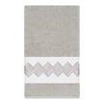 thumbnail image 2 of Authentic Hotel and Spa Turkish Cotton Diamonds Embroidered Light Grey 4-piece Towel Set, 2 of 4