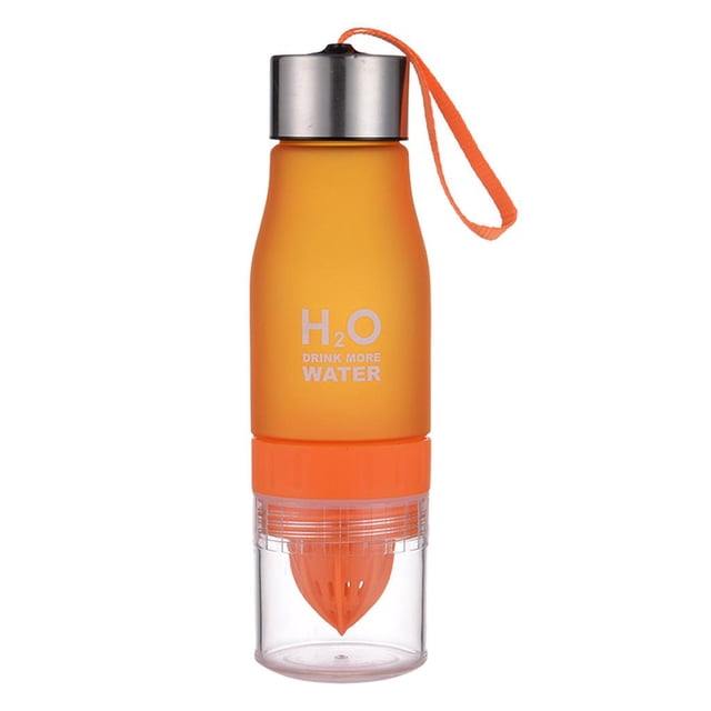 Botels de agua de de 650 ml, de cítricos desprendible desde parte inferior naranja perfecl Infusor de jugo de fruta de limón