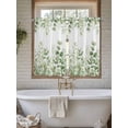 thumbnail image 4 of Light Green Eucalyptus Leaves Bathroom Window Curtain, Watercolor Spring Summer Botanical Light Filtering Coffee Kitchen Curtains, Bedroom Living Room Curtains 2 Panel 84"x45", 4 of 6
