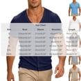 thumbnail image 5 of Klisyaur Mens V Neck Shirt Short Sleeve Button Tops Ribbed Lightweight Knit Blouse for Men Fashion Outfit, 5 of 7