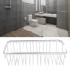 thumbnail image 5 of Estante de almacenamiento de baño de un solo nivel montado en la pared de acero inoxidable (S), 5 of 8