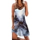 thumbnail image 1 of Moda mujer Casual Sexy cuello en V vestidos estampados verano sin mangas con cordones vestido tipo jersey Fridja  hj3832, 1 of 4