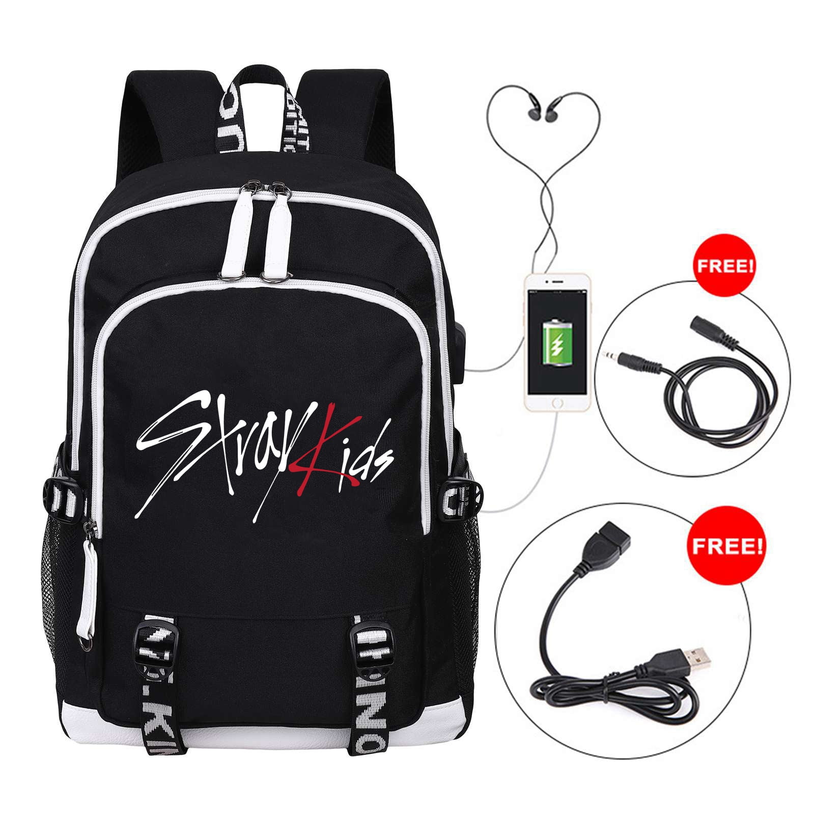  WGEEEY Kpop Stray Kids Backpack Merchandise, Stray Kids Book  Bag Casual Backpack Gift : WGEEEY: Electronics