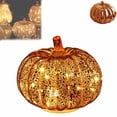 thumbnail image 2 of Fall Decor Glass Pumpkin Light LED Fall Lamp Fall Home Decor Thanksgiving Night Light for Bedroom Bathroom Hallway Halloween Decoration Table Centerpiece, 2 of 6