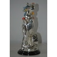 thumbnail image 5 of Nifao Clown Plays the Drams Resin Statue Silver finish – Home Office Decor Sculpture, 6"L x 6"W x 16"H, 5 of 11