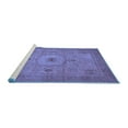 thumbnail image 2 of Ahgly Company Machine Washable Indoor Rectangle Abstract Blue Modern Area Rugs, 4' x 6', 2 of 4