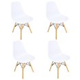 thumbnail image 1 of Silla Tipo Eames Moderna Set 4 Pzas Para Comedor Minimalista blanco, 1 of 7