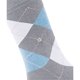 thumbnail image 4 of Burlington Calcetines de Mujer - Queen, Calcetines Cortos, Algodón, Diseño de Rombos, Emblema del Logotipo Gris claro/azul claro/blanco, 4 of 4