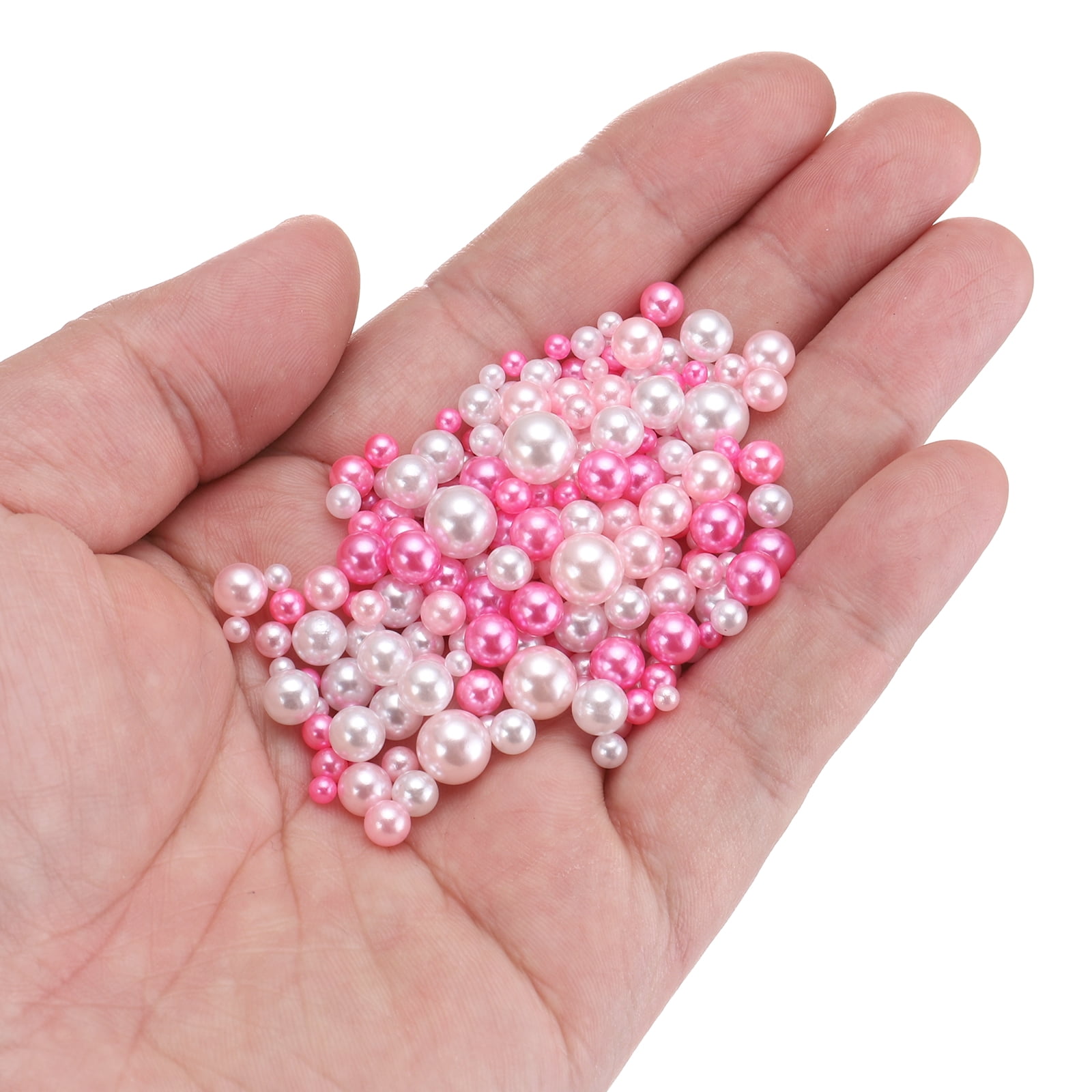 Unique Bargains 800Pcs Faux Pearl 3-8mm No Hole ABS Round Pearls for Vase Fillers