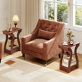 thumbnail image 2 of Gymax End Tables w/Charging Station Set of 2 3-Tier Side Tables w/USB Ports & Outlets Cherry, 2 of 9