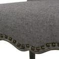 thumbnail image 4 of Maklaine Modern 26.5" Upholstered Counter Height Bar Stool in Dark Grey Linen, 4 of 16