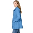 thumbnail image 3 of Woman Within Plus Size Pleat-Back Denim Jacket Long Oversized Jean Coat, 3 of 6