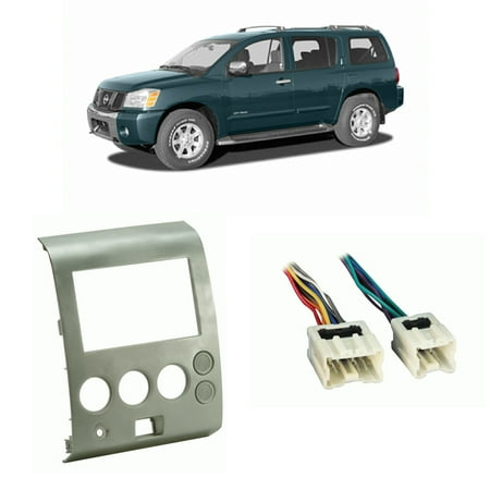 - Fits Nissan Pathfinder Armada 2004-2005 Single DIN Harness Radio Dash Kit