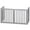 Grey, variant on SONGMY 24" Dog Gate 4 Panels, White Pet Fence Baby Playpen Folding Barrier