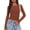 Brown, variant on Womens Long Sleeve T Shirts Spring Clothes Ribbed Slim Fit Boat Neck Casual Going Out Tops Workout Outfits