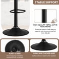 thumbnail image 5 of MOONMISS Swivel Bar Stools Set of 2, Wooden Kitchen Bar Chairs with Back, PU Leather Counter Height Barstools for Kitchen Island,, 5 of 6
