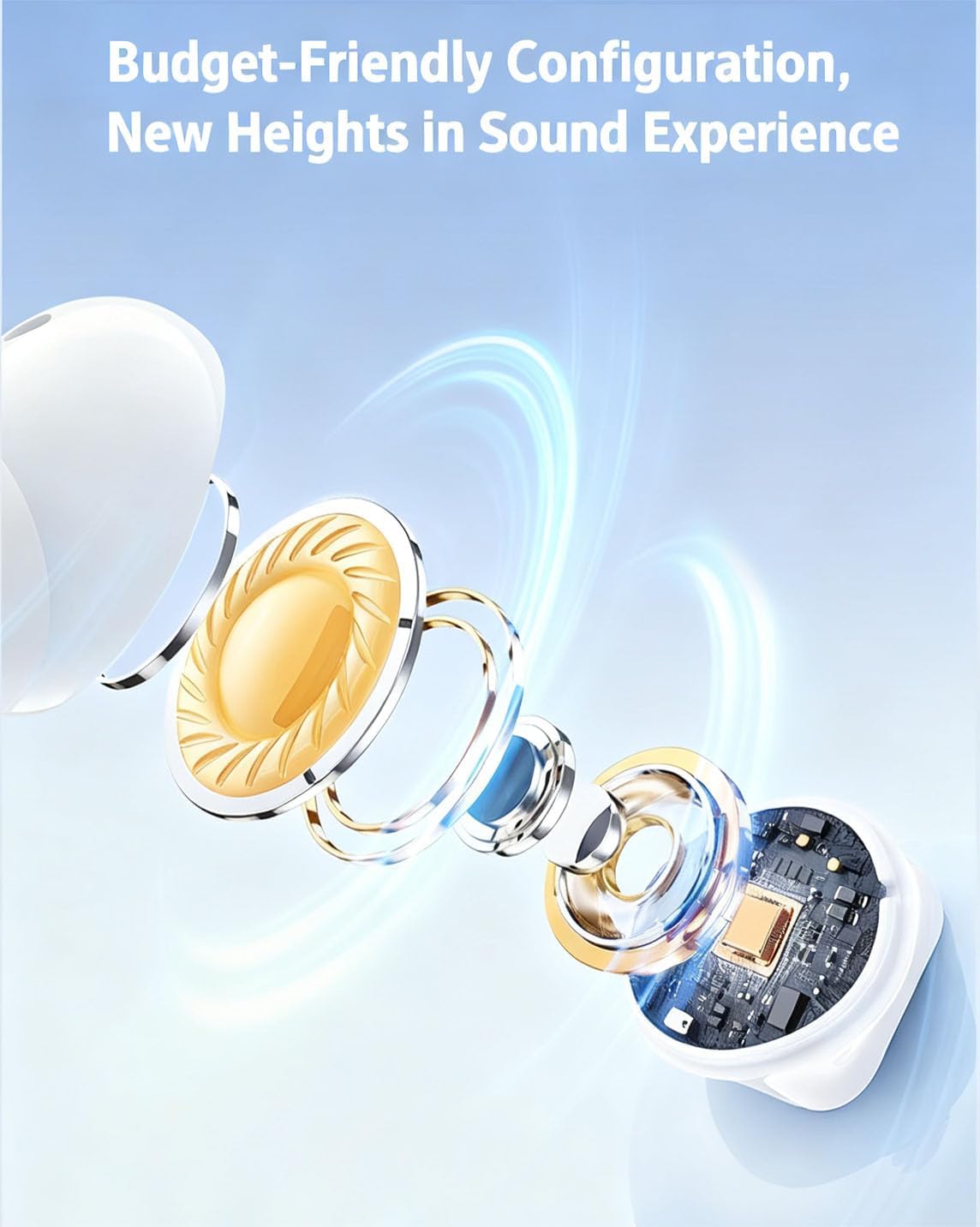 JM19 Translation Earbuds, Wireless Bluetooth Translation Earphone with LED Display Screen(Fit iOS & Android), Translate Ear Buds for Travel