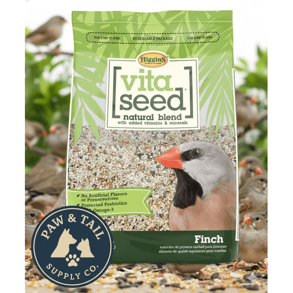 Higgins 2 Pack of Vita Seed Natural Blend Finch Food, 2 Pounds Each