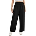 thumbnail image 5 of Asklazy Wide Leg Pants for Women Lightweiht Elastic Waisted Palazzo Trousers,US Size,Black,S, 5 of 18