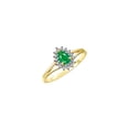 thumbnail image 4 of RYLOS Rings for Women 14K Gold Plated Silver Ring Halo of Diamonds Birthstone Ring 6X4MM Pear Shape Tear Drop Gemstone May Emerald Jewelry for Women   Ring Size 7, 4 of 8