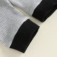thumbnail image 5 of Gubotare Winter Newborn Baby Boy Girl Clothes Set Ribbed Outfits Unisex Infant Solid Long Sleeve Tops Pants 2PCS Grey,Size 12-18 Months, 5 of 9