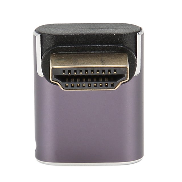 Adaptador, Aleació de aluminio Alta Velocidad 48Gbps HD Interfaz Multimedia 2.1 Adaptador Ángulo Recto Recto Monitor Monitor para la ComputeraTora Portátil