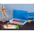 thumbnail image 4 of Sterilite Multi-Purpose Plastic Storage Box, Clear With Blue Lid | 17294806, 4 of 5