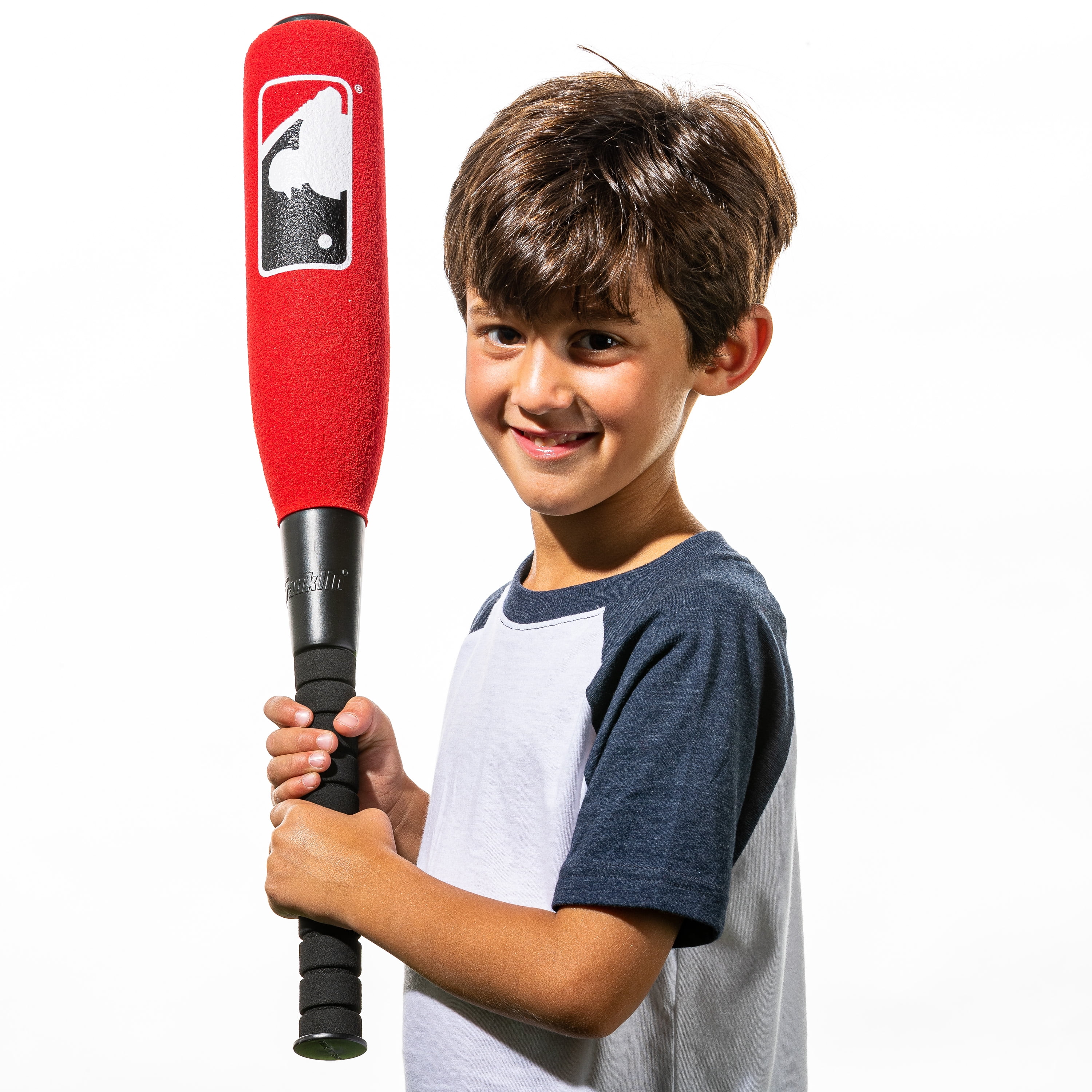 Franklin Sports MLB Kids Foam Baseball Bat + Ball Set - Jumbo Bat + Foam Ball - Assorted Colors - 24"
