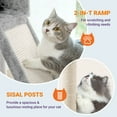 thumbnail image 6 of Allewie 81 Inches Multi-Level Tall Cat Tree for Large Cat, Cat Climbing Tree with Cat Condo and Hammock, Scratching Post, Wide Base, Grey, 6 of 7