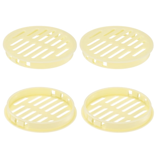 Uxcell 4-Pack Respiraderos de Soffit Redondos, 80mm/3.1 Pulgadas Plástico
