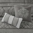 thumbnail image 5 of GDF Studio Luxury 7-Piece Jacquard Comforter Set with Decorative Pillows, King Size, Gray, 5 of 8