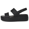 thumbnail image 4 of Sandalia Crocs Brooklyn Cuña Baja Negra Mujer 9 M, 4 of 7