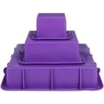 thumbnail image 1 of Square Cake Pan Set Silicone Cake Mold Baking Pans for 3 Tier Cake Layer Tin, 9 Inch, 6 Inch, 3 Inch for Birthday Wedding Anniversary, 1 of 8