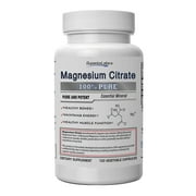 #1 Magnesium Citrate - 200mg Elemental Magnesium, 120 Vegetable Caps - Made In USA, 100% Money Back Guarantee