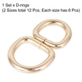 thumbnail image 3 of Unique Bargains Metal D Ring 16mm 20mm D-Rings Buckle Gold Tone, Total 12 Pack, 3 of 5
