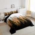 thumbnail image 3 of Feelyou Brown Pine Tree Bedding Comforter Set, Jungle Plant Botanical Twin Comforter Sets, Nature Scenery Print Reversible Bedding Set, Lightweight Room Decor, 2 Pieces, 3 of 8