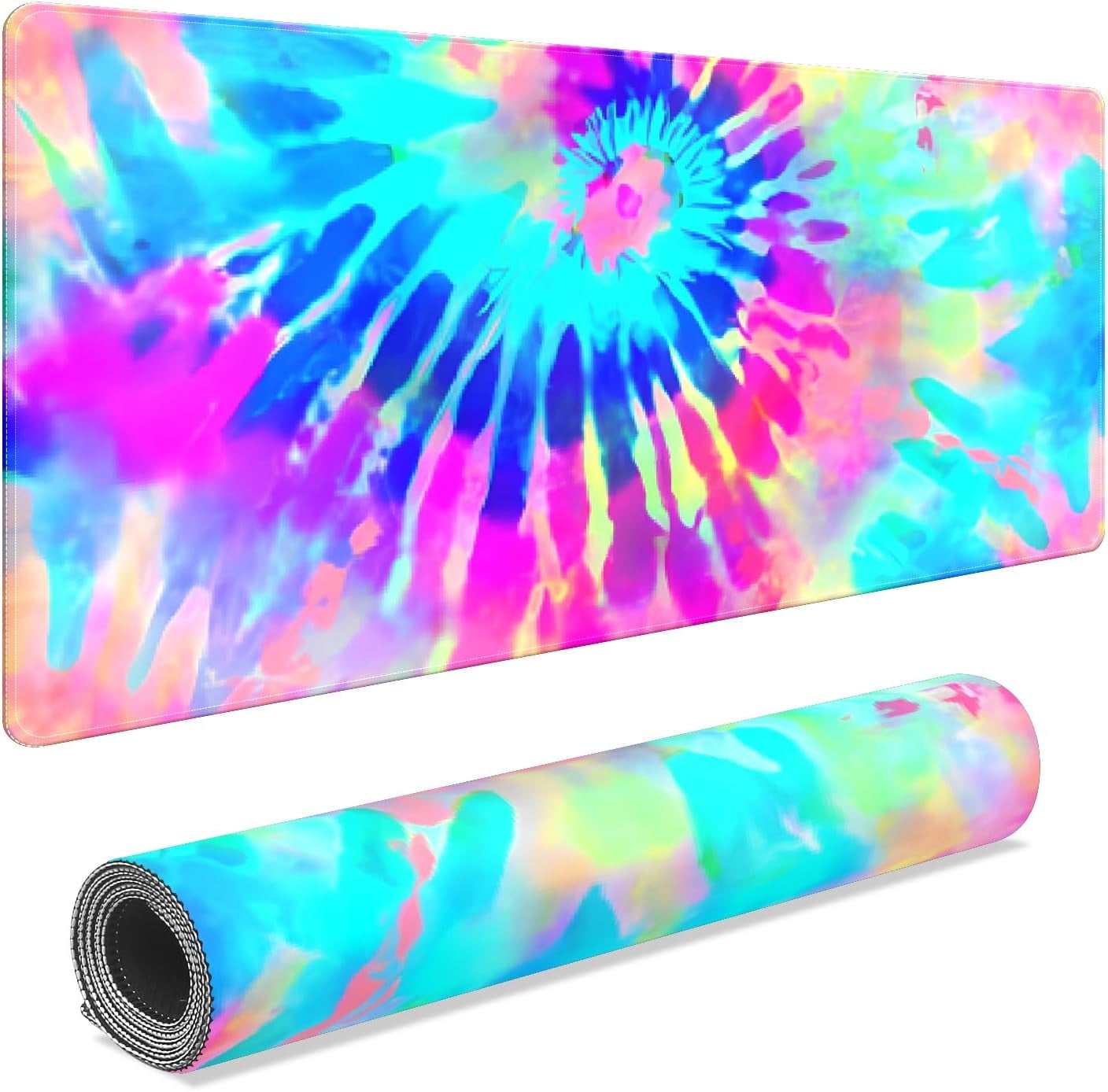 Colorful Rainbow Desk Mat, Desk Accessory, Cute Workspace, Trendy Workspace, Trendy, 35.4x15.7in Large Gaming Mouse Pad, Cute Desk Topper, Pretty Desk Pad
