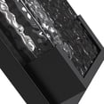 thumbnail image 6 of YANSUN 18.9 in LED Outdoor Wall Light with Water Ripple Glass, 16W 2700K Warm White, Modern Matte Black Sconce for Porch, Patio, Garden, 6 of 7