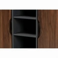 thumbnail image 6 of Baxton Studio Idina Mid-Century Modern Two-Tone Walnut Brown and Grey Finished Wood 2-Door Shoe Cabinet, 6 of 7