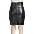 thumbnail image 5 of LilyLLL Womens Faux Leather Irregular High Waist Mini Skirt, 5 of 5