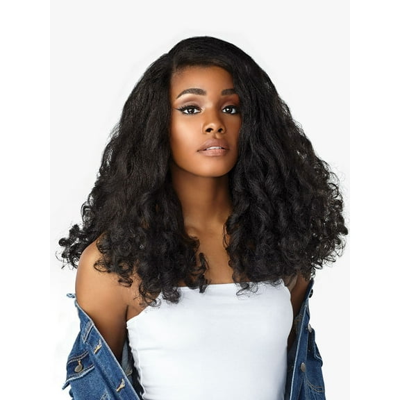 Sensationnel Synthetic Instant Weave Curls Kinks&Co Half Wig - HEART BREAKER (1 Jet Black)