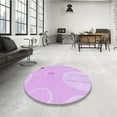 thumbnail image 3 of Ahgly Company Indoor Rectangle Patterned Violet Purple Area Rugs, 5' x 7', 3 of 6
