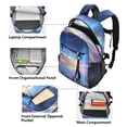 thumbnail image 5 of JIALIOU 14" Laptop Backpack Waterproof Airline Approved Stylish Casual Daypack for Travel Business College Work, Night Sky Cuntless Stars, 5 of 8