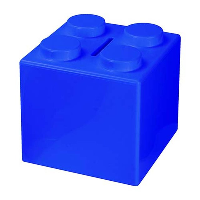 Alcancía en forma de cubo-Cubos azul 9 x 8.8