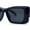 Navy - Black, variant on Womens Diamond Cut Beveled Mod Plastic Rectangle Sunglasses Orange Ivory Light Brown