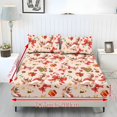 thumbnail image 3 of Yspwyqan Christmas Reindeer Fitted Sheet Set Oversized Kingg, Soft Breathable Bedding Set without Flat Sheet, Cute Xmas Deer Candy Cane Pattern with 2 Pillowcases for Kids, 3 of 3