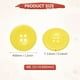 thumbnail image 3 of Botones de Costura Uxcell [50pcs] - 1.2 Pulgadas/ 30mm 48L Botones Redondos Planos de Resina de 4 Agujeros para Reemplazo de Abrigos y Costura de Ropa y DIY - [Amarillo], 3 of 6